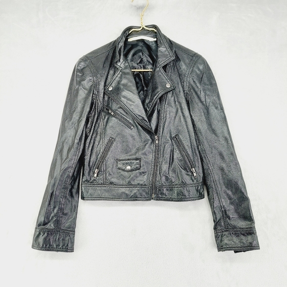 Truth and Pride Black Metal Casual Zip Pockets Moto Jacket P3207 - Picture 1 of 8